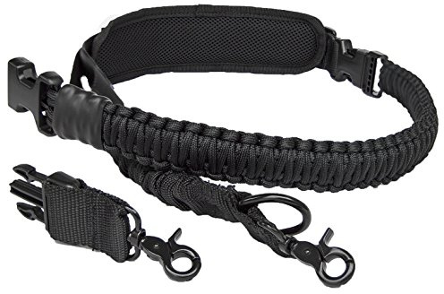 Hongmei Outdoors 550 Paracord 2 Point Rifle Sling Adjustable Strap with Shoulder Pad Traditional Two Point Gun Sling (Rotation Clasp)