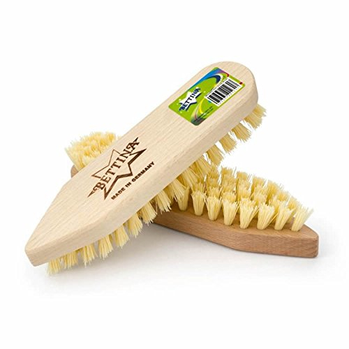 Bettina - Brosse à récurer en bois et fer pour carrelage et terrasse.