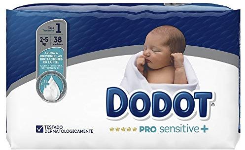 DODOT PRO SENSITIVE TALLA 1 2-5KG 38U