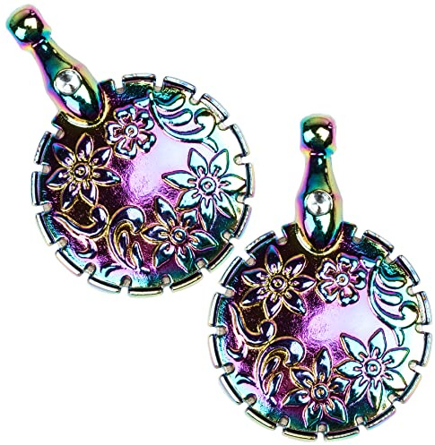 J.CARP 2Pcs Yarn Cutter Pendants, Dazzle Color Metal Thread Cutter Pendant for DIY Sewing Tools