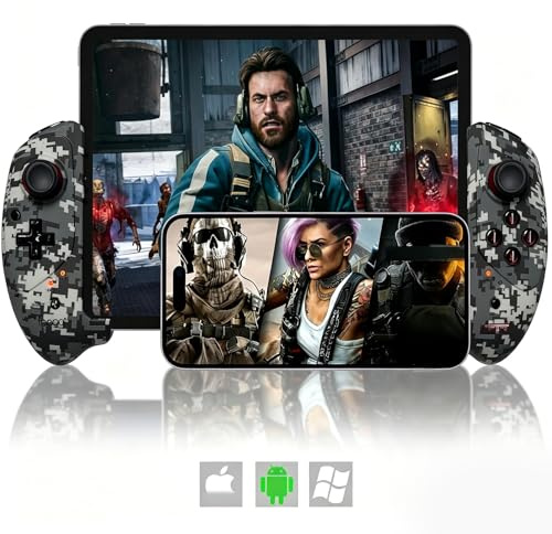 arVin Wireless Gaming Controller for iPad/Mini/Air/Samsung Galaxy Tab/HUAWEI MatePad/Yoga Tab[within 5-11] Gamepad Joystick for iPhone 15/14/13 Pro Max/Galaxy 23/22/21/PC/Call of Duty Mobile/Genshin