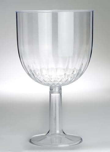 Dream' s Party Contenitore Ciotola COPPA Effetto CRISTALLO - in plastica TRASPARENTE - Alzata per caramelle, marshmallow, dolci ecc. - Addobbo, decorazione tavola torta, buffet ecc.