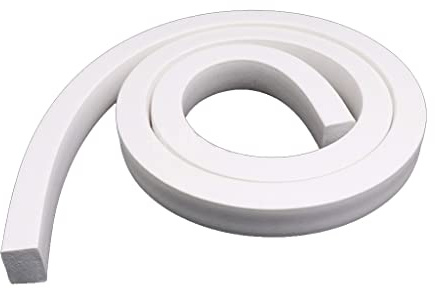 MOZTO Strisce di Tenuta da 1 Pezzo, Striscia di Spugna di Silicone Quadrata Bianca Guarnizione di Guarnizione for Porte in Gomma Espansa Siliconica for Finestre (Color : 5 Meter, Size : 10 x 15mm)