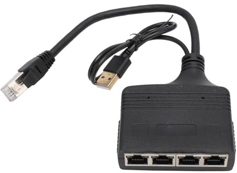 Conmutador de Red Ethernet Gigabit de 4 Puertos, Divisor Ethernet RJ45, Hub, Divisor LAN Ethernet de 1000 Mbps, Adaptador de Cable 1 a 4, para Switch TV PC, Cat8 Cat7 Cat6 Cat5