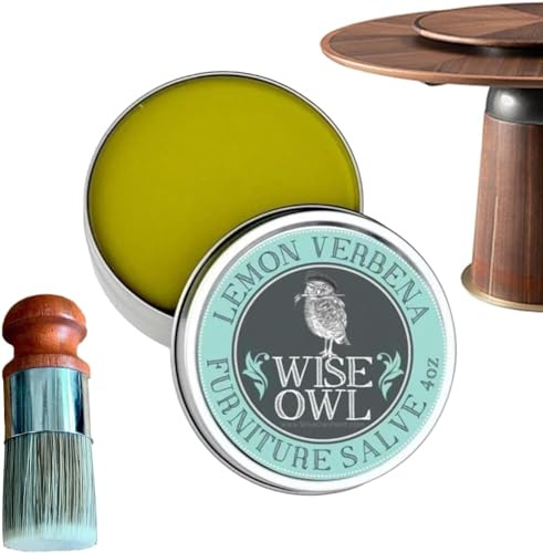 Fransande Owl Furniture Salve, Beeswax Furniture Polish, Leather Furniture Salve And Brush, Wood Floor Polish, Safety Leather Restorer Conditioner, Multifunctional Leather Maintenance Supplies