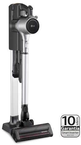 LG A9K-CORE3S - Aspirador Escoba Kompressor, Aspiradora con Sistema de Compresión de Polvo, 200W Succión, Doble Batería, Silver