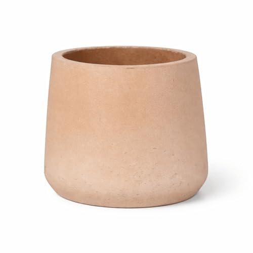 Finestgreen Patt Pflanzgefäß Terrakotta L | Blumentopf für Innen- und Außenbereich, Frostfest, UV-Beständig, wasserdicht | Blumenkübel Betonoptik