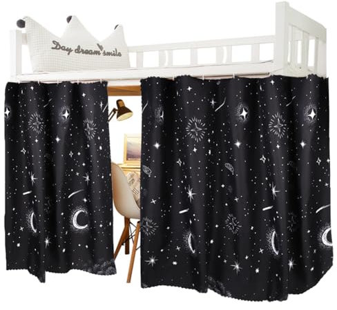 Student Dormitory Bed Curtain Cabin Bunk Bed Curtain Dormitory Shading Curtain Single Sleeper Bed Tent Curtain Mosquito Protection Net Anti-dusty Shading Canopy Removable Curtain Shading Net, 1.1 x 2m