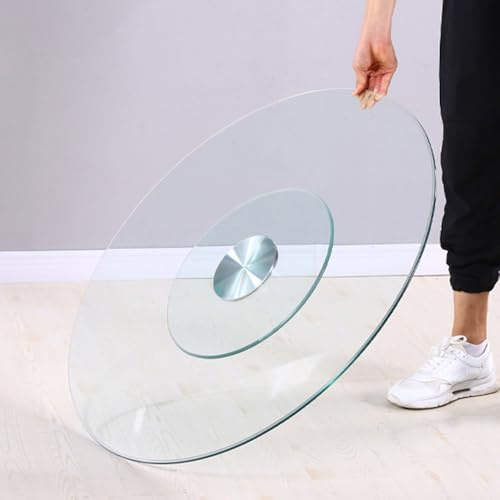 GSKDZG Glass Turntable For Dining Table Lazy Susan 24 28 31 36 40 Tabletop Rotating Serving Tray Large Swivel Serving Plate, Easy To Share Food(80cm (31inch))