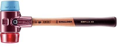 Simplex Schonhammer, TPE-soft / Plastik; mit Tempergussgehäuse und hochwertigem Holzstiel | D=60 mm | 3016.060
