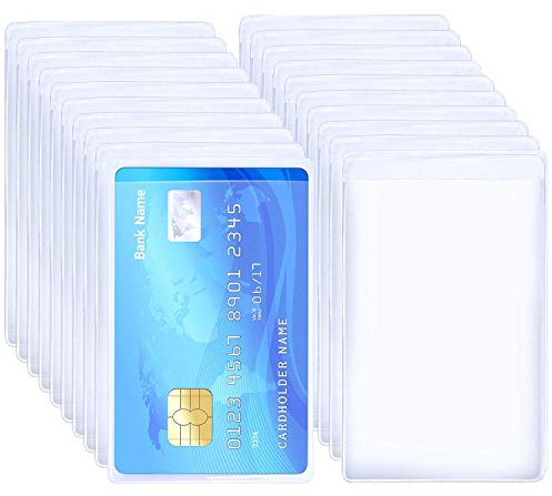 WitBicg Id Card Case, 120Pcs Bankkarten Schutzhülle, Transparent, Unisex, Erwachsene, Polyvinylchlorid, Kartenhülle, Schutz, Design, Transparenz, Leichte, Wasserdicht, 202777031