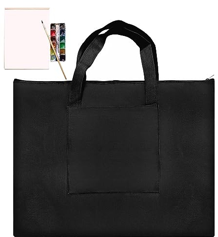 LTHERMELK Bolsa de almacenamiento A2 para tablero de dibujo, lona impermeable con asas, bolsa de transporte para obras de arte, carteles, bocetos, suministros de fotografía