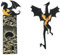 2 PCS Schwarze Goldene Drachen Lesezeichen Doppelseitiges, Schwarz Gold Cool Dragon Bookmark, Acryl Lesezeichen Fantasy, Mit Sonne Und Wolken Bücherregal Für Jungen Mädchen Buchliebhaber Freunde