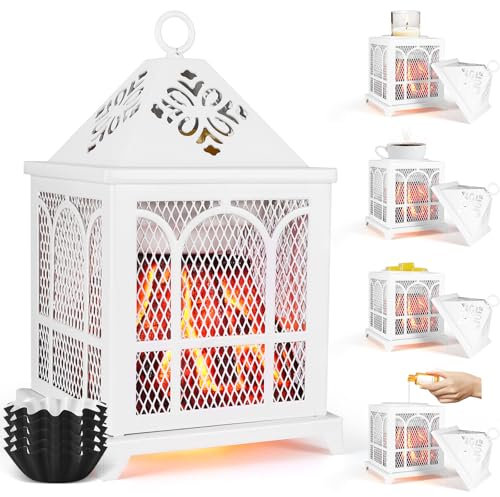 Lampada profumata elettrica, 4 in 1 Lampada profumata per Cera profumata,Candela e Olio profumato, Bruciatore elettrico di candele profumate per decorazione della camera letto dell'ufficio domestico