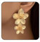 RIXERKOC Goldene Blumen Ohrringe für Damen Gold Statement Ohrringe Gold Elegante Chic Blume Ohrhänger Einzigartiger Blumenschmuck Geschenk zum Muttertag