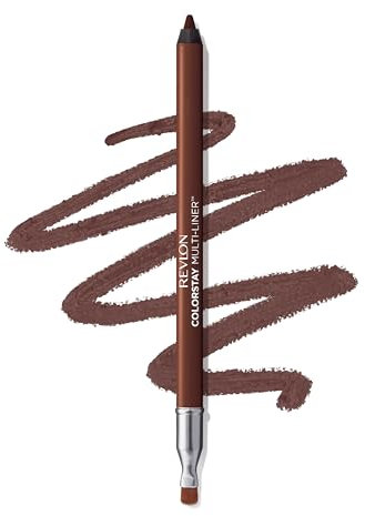 Revlon ColorStay Multi-Liner – Lip Liner with Built-In Blending Brush, Transfer-Proof Creamy Gel Pencil for Lips, Eyes & Face, Catalyst