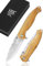 YOUSUNLONG Camping-Klappmesser - Taschenmesser Gesamtlänge 191mm - 73 Lagen gehämmerter Damaszenerstahl mit natürlichem italienischem Olivenholz - Camping, Wandern, Fischen, Gebrauchskunde, Häute