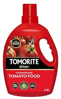 RYYN® Levington Tomorite Liquid Tomato Food, Concentrated Plant Feed with Seaweed Extract, Fertiliser for Tomatoes, Peppers & Aubergines, Boosts Growth, Yields & Flavour, Easy Mix Formula, 2.5L