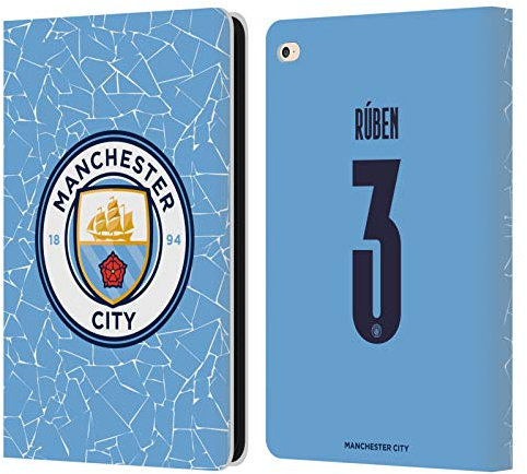 Head Case Designs Offiziell Zugelassen Manchester City Man City FC Rúben Dias 2020/21 Spieler Home Kit Gruppe 2 Leder Brieftaschen Handyhülle Hülle Huelle kompatibel mit Apple iPad Air 2 (2014)