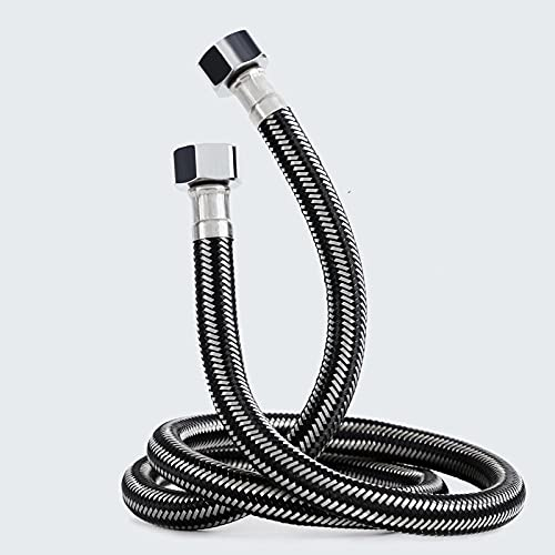 Anschlussschlauch 80CM, Edelstahl Panzerschlauch Wasserhahn, (G1/2), Dusche Umflechtung Flexschlauch, Küche Waschbecken Flexschlauch Verlängerung, für Wasserhahn Mischbatterie.