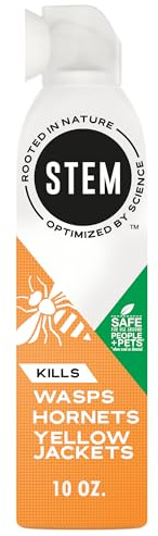STEM Kills Wasps, Hornets And Yellow Jackets: Plant-Based Active Ingredient Bug Spray, Botanical Insecticide For Outdoor Use; 10 fl oz (Pack Of 1)