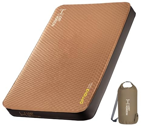 Lost Horizon Air & Foam Campingmatratze, selbstaufblasende Isomatte, 11 cm dick, Twin, mit Pumpsack