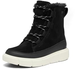 Sorel Youth Explorer III LACE WP Mode-Stiefel, Black, Sea Salt, 36 EU