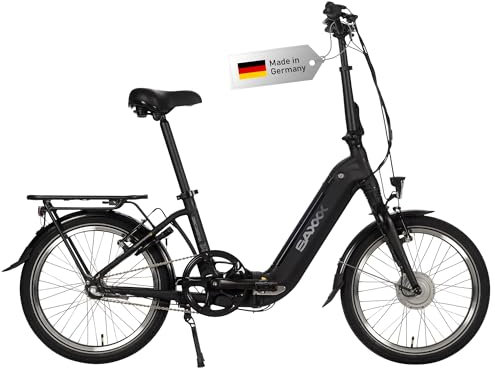 SAXONETTE E Bike Klapprad 20 Zoll mit Rücktrittbremse und nabenschaltung, E Fahrrad Herren mit 36V 10.4Ah 360Wh Akku, 80KM Lange Range, Elektrofahrrad Pedelec 25 km/h für Herren Damen