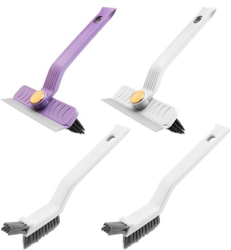 Booplic 4Pcs Grout Cleaner Brush for Tile Floors Hair Window Cleaning Floor Joint Brush Bathroom Cleaning Brush for Wall Shower Tiles Window Toilet Crack