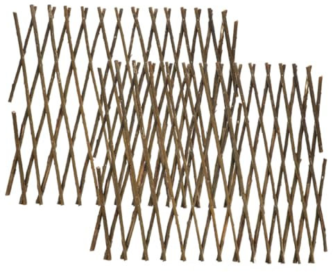 jojofuny Clôture En Treillis De Bois Robuste Lot De 2 Clôtures De Jardin En Bois Pour Décoration Extérieure Facile À Installer Polyvalente Pour Balcons Et