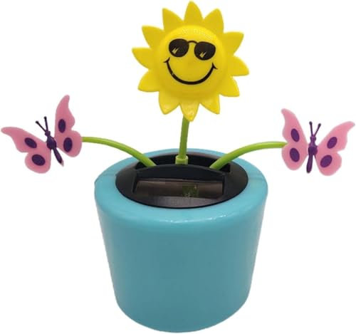 Simpatici fiori danzanti solari oscillanti girasole insetto flip flap fiori ecologici a energia solare Bobblehead fiori danzanti per kit di energia solare auto casa kit di energia solare ornamenti