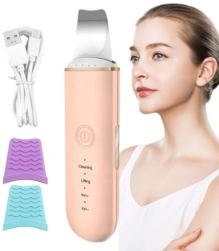 Appareil de levage du visage à ultrasons - Masseur de visage multifonction léger pour une utilisation quotidienne à la maison, au salon ou à la avec effet lumineux, matin et soir