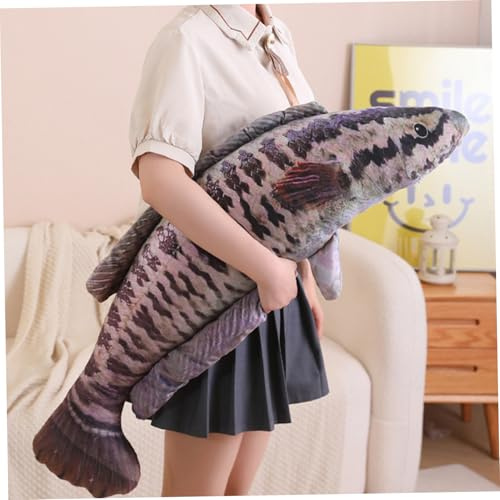 Cuscino in peluche a forma di pesce da 80 cm, peluche gigante realistico con stampa 3D realistica, cuscino ultra morbido per decorazioni per la casa, divano, letto (31, 5 pollici), Decorazione