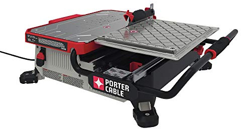 PORTER-CABLE Tile Saw, Wet Saw with 7-inch Cutting Capacity and On-Board Cutting Guide (PCE980)