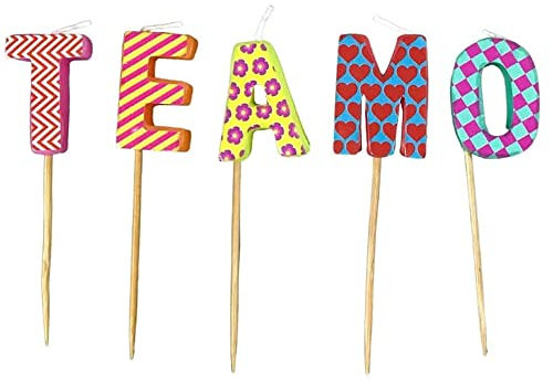 Velas personalizadas para cumpleaños con nombres, letras o números