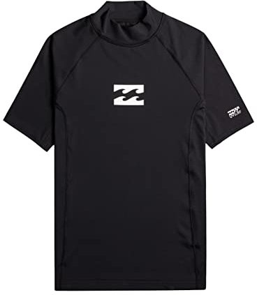 Billabong Waves All Day - Kurzarm-Rashguard für Jungen 8-16 Schwarz