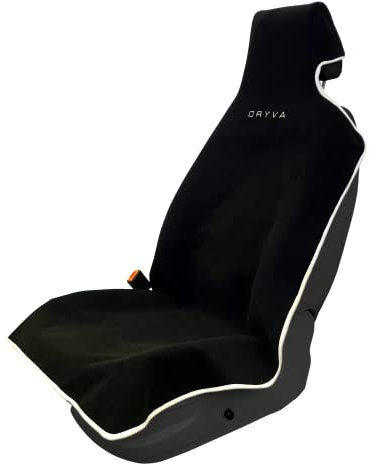 DryvaSeat - Premium Microfiber Towel Car Seat Cover - Waterproof & Sweatproof - Universal Fit, Machine Washable, Non-Slip - Seat Protector for Dog, Kid, Running, Beach - Auto, Truck, SUV, Van (1 Pack)