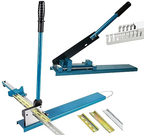 JINTAOMA Outil De Coupe Manuel De Rail Din, Machine De DéCoupe De Rail en Aluminium De Coupe De Rail Din, Machine De DéCoupe De Goulotte De Banc, Double Rainure avec RèGle De 50 Cm