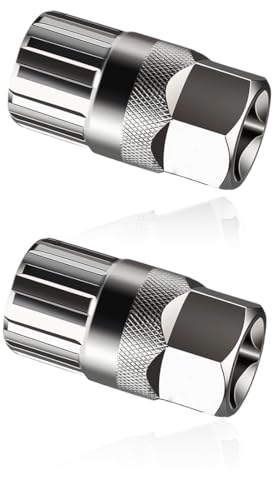 BCZR 2 Stück Fahrrad Kassette Werkzeug, Kassettenabzieher, Ritzelabzieher Fahrrad, Schraubkranz Abzieher Kompatibel Mit Shimano Sunrace Kassetten- Ritzel Für Fsa, Vp, Lpund Andere(Silber)