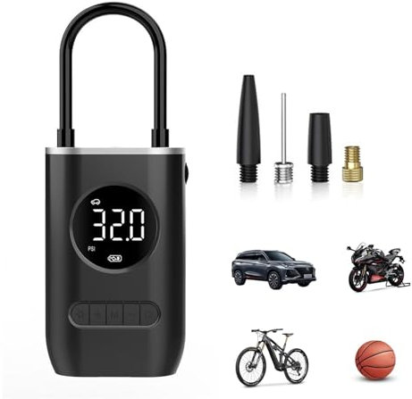 BumaiGo Tire Inflator Portable Air Compressor Faster Inflation 150PSI Cordless Air Pump with LED Lights for Car Tires/Motorcycle/Bike/Ball