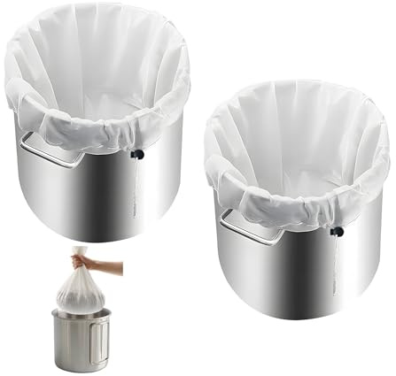 2 Pièce Sac de Filtration 46x40cm, Sacs Filtres à Bière Sac de Brassage Réutilisable Sacs D'infusion Sacs filtrants Blancs en Maille Fine Poche Filtrante avec Cordon pour Bière Vin Thé Café Jus