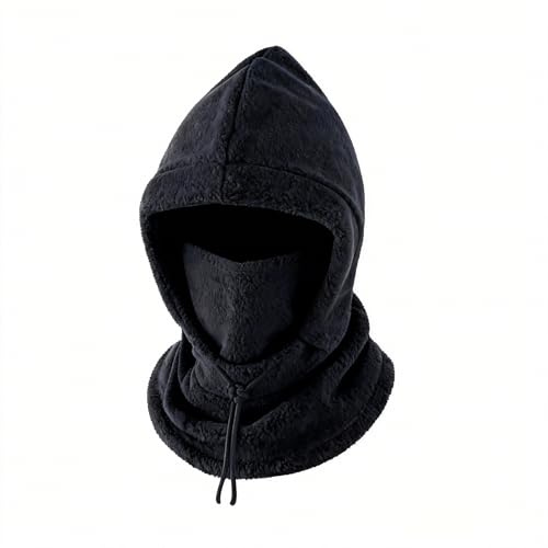 Xizhounianfeng Keep Warm & Cozy: 100g Lightweight Balaclava for Winter - Windproof Fleece Face Mask for Skiing, Cycling, and Outdoor Sports(Black)