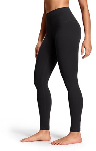 HeyNuts Yoga Pro Leggings for Women, Buttery Soft High Waisted Compression Workout Lounge Yoga Pants Full Length 28 Black M(8/10)