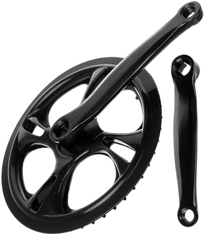 Hohopeti Pedivelle per Bicicletta Mountain Bike 48 Denti 170 MM Guarnitura Singola in Ferro Resistente Corona a Disco Ovale Design Leggero e Portatile per Ciclismo Outdoor e Viaggi