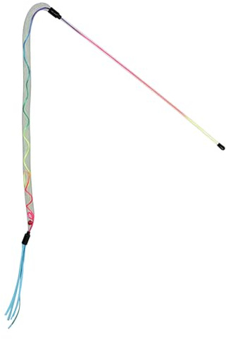 Interactive Wand - Teleskopisk fjäderteaser med klockor, miljövänlig | kattfiskespö för lek mental stimulans | Kattunge vuxen katt underhållning för, motion roliga