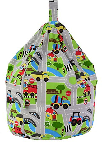 Cotton Transport Road Map Bean Bag Child Size By Bean Lazy