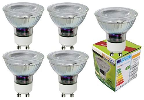 Trango 5er Pack dimmbar 6000K Tageslicht Weiß GU10 LED Leuchtmittel GU10CWSD*5 zum Austauschen GU10 & MR16 Halogen Leuchtmittel, für Einbauleuchte, Einbaustrahler, Deckenleuchte, Spots