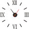CENPEK Digitale Wanduhr Aus Acryl - Römische Ziffern, Modern, Groß, 3D, DIY Rahmenlos, Stummschaltung - Dekorativ Für Zuhause, Büro, Wohnzimmer, Korridor, Bar (Schwarz)
