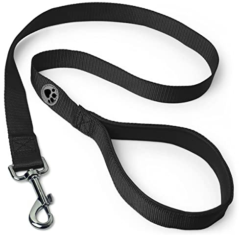iGadgitz Home Laisse Chien avec Poignée Rembourré Souple (Noir, 122cm (1.22m))
