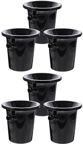 6 Stück Weinverkostungs-Spucknäpfe Weinverkostungs-Dump-Eimer Spucknapf -Eimer Spieß Weinfässer Kalte Weinfässer Eiskübel (Schwarz)